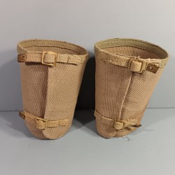 PAIRE DE GUETRES EN WEB ANGLAISES OU CANADIENNES FABRICATION INDIA SUPPLY 1941-42 TAILLE 3